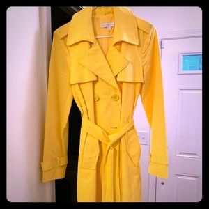 New York & Company yellow trench coat